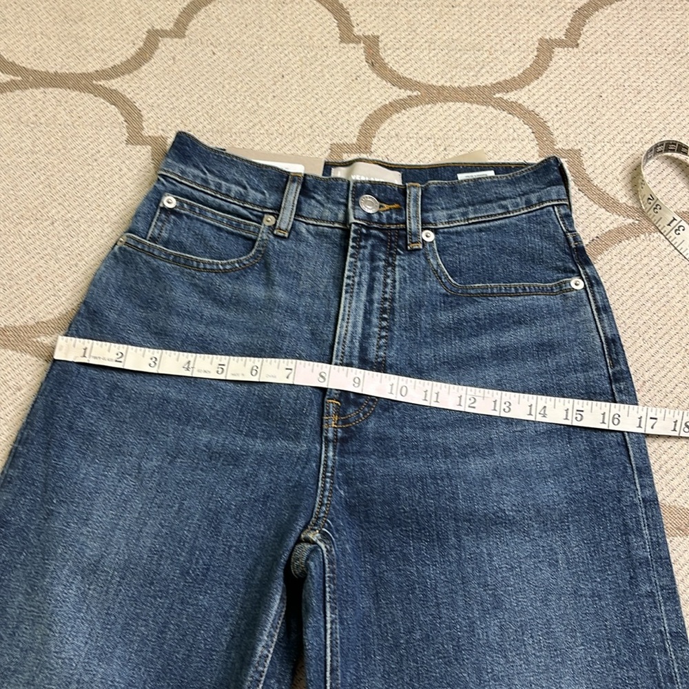 Everlane The Way High Jean Abyss Released Hem Straight leg Denim Jeans, size 25 - Picture 7 of 17